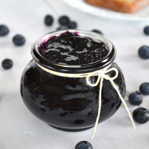 Easy Blueberry Jam {2 ingredients} - A Pretty Life In The Suburbs