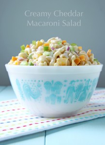 Creamy Cheddar Macaroni Salad - A Pretty Life In The Suburbs