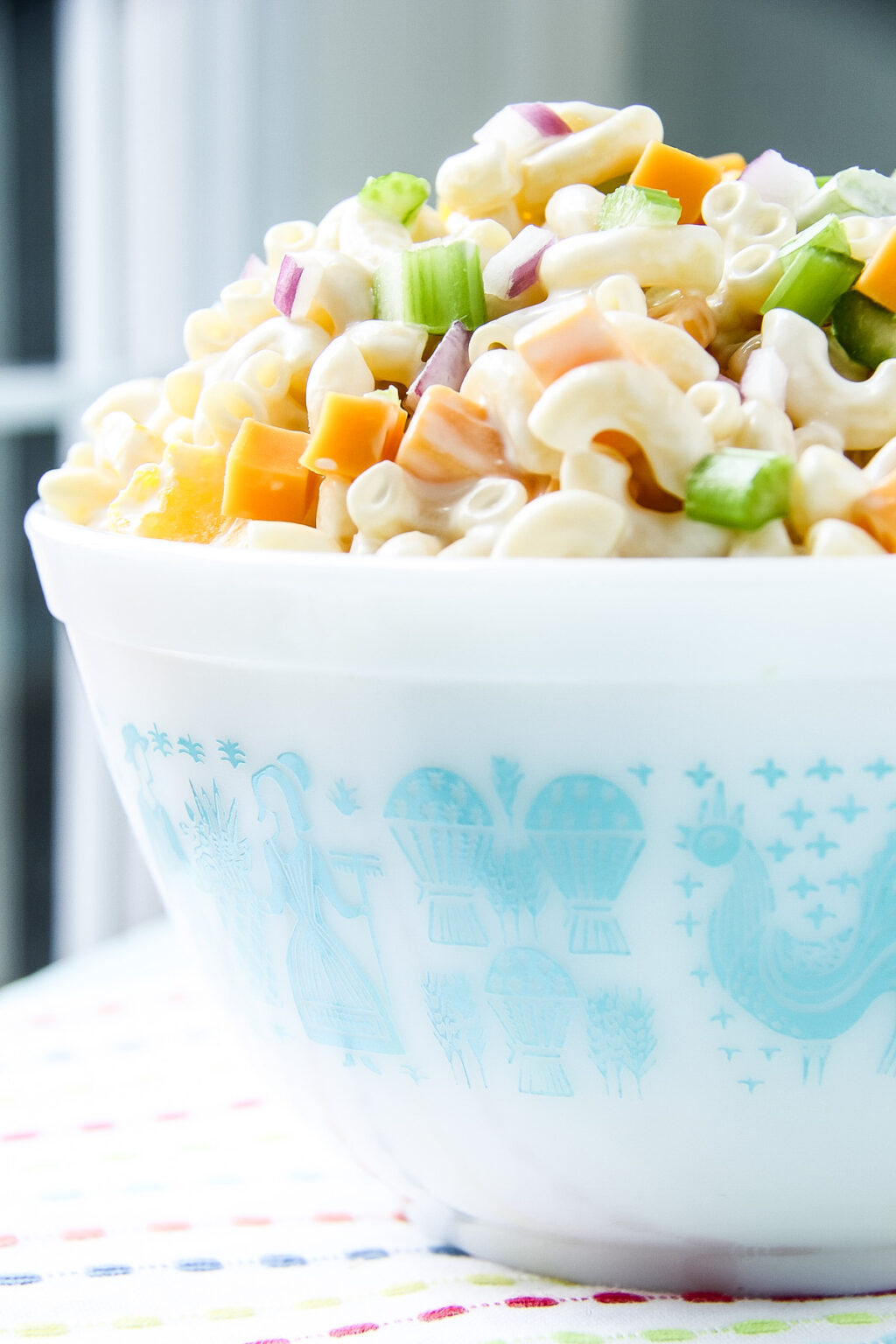 Creamy Cheddar Macaroni Salad - A Pretty Life In The Suburbs
