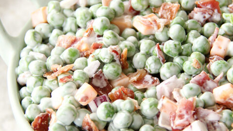 The Best Creamy Pea Salad Recipe