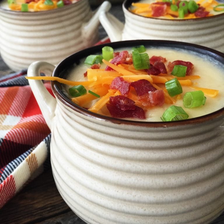 Slow Cooker Loaded Baked Potato Soup A Pretty Life In The Suburbs