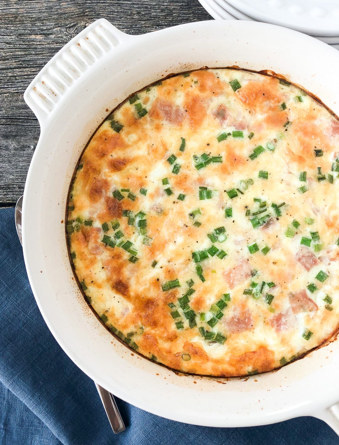 Easy Ham and Cheese Crustless Quiche A Pretty Life In The Suburbs