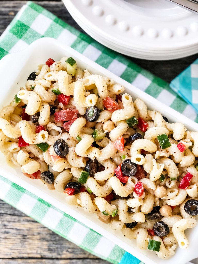 Easy Pasta Salad with Homemade Italian Dressing - A Pretty Life In The ...
