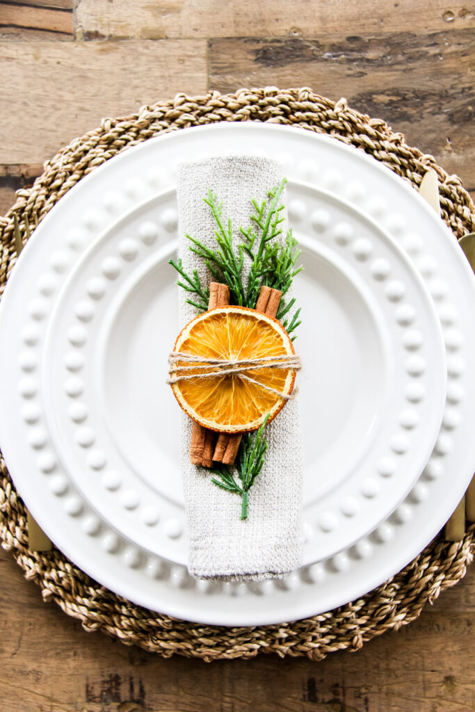 DIY Orange and Cinnamon Stick Napkin Rings A Pretty Life In The Suburbs