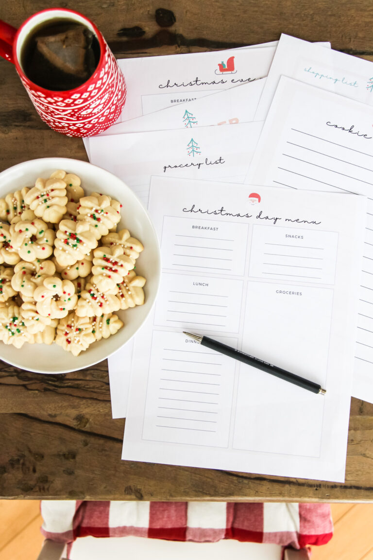 FREE Printable Christmas Planner Pages: For the Kitchen - A Pretty Life ...