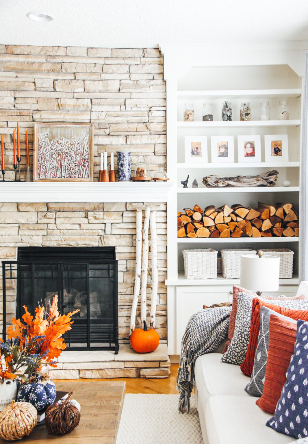A Terracotta and Blue Fall Home Tour - A Pretty Life In The Suburbs