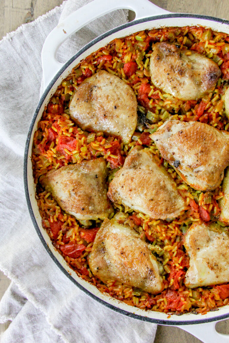 OnePot Turmeric Chicken and Rice Casserole A Pretty Life In The Suburbs