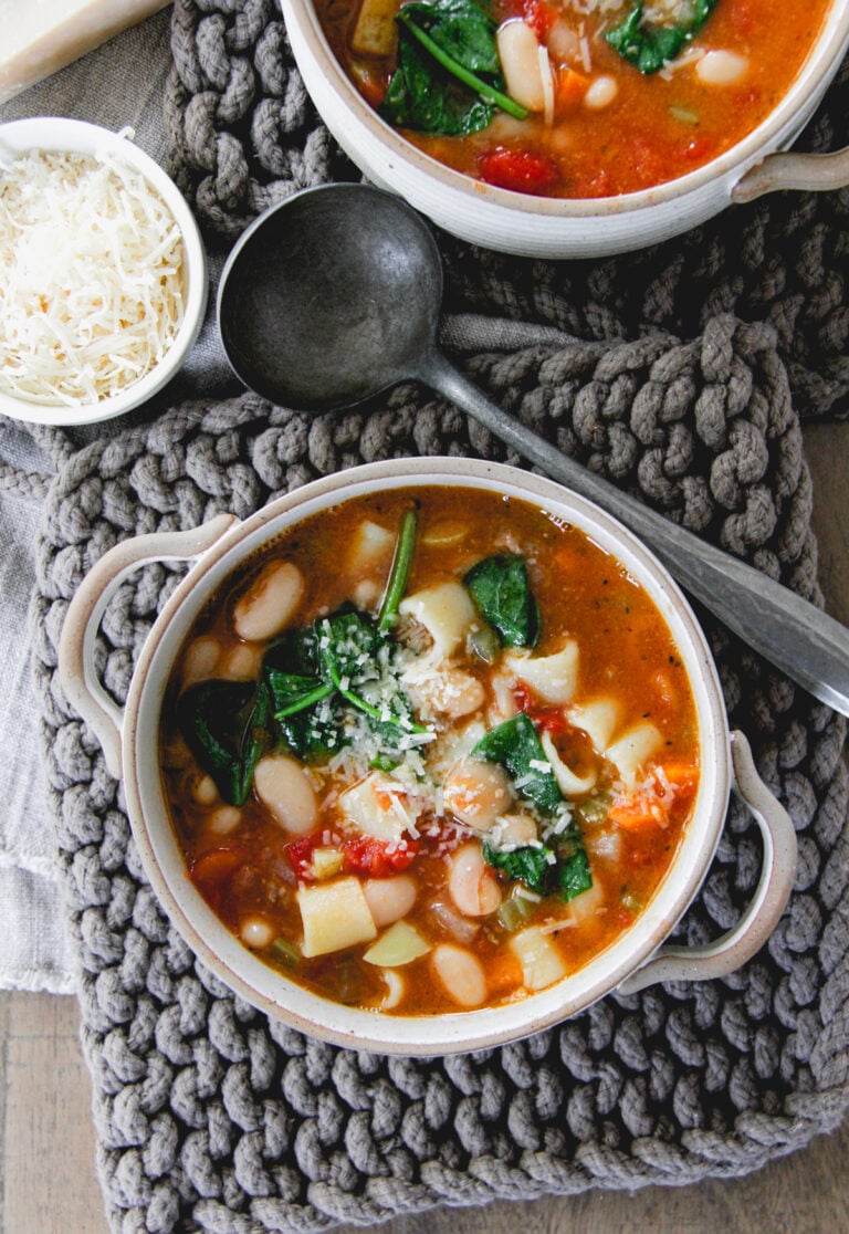 Tomato and White Bean Hamburger Soup - A Pretty Life In The Suburbs