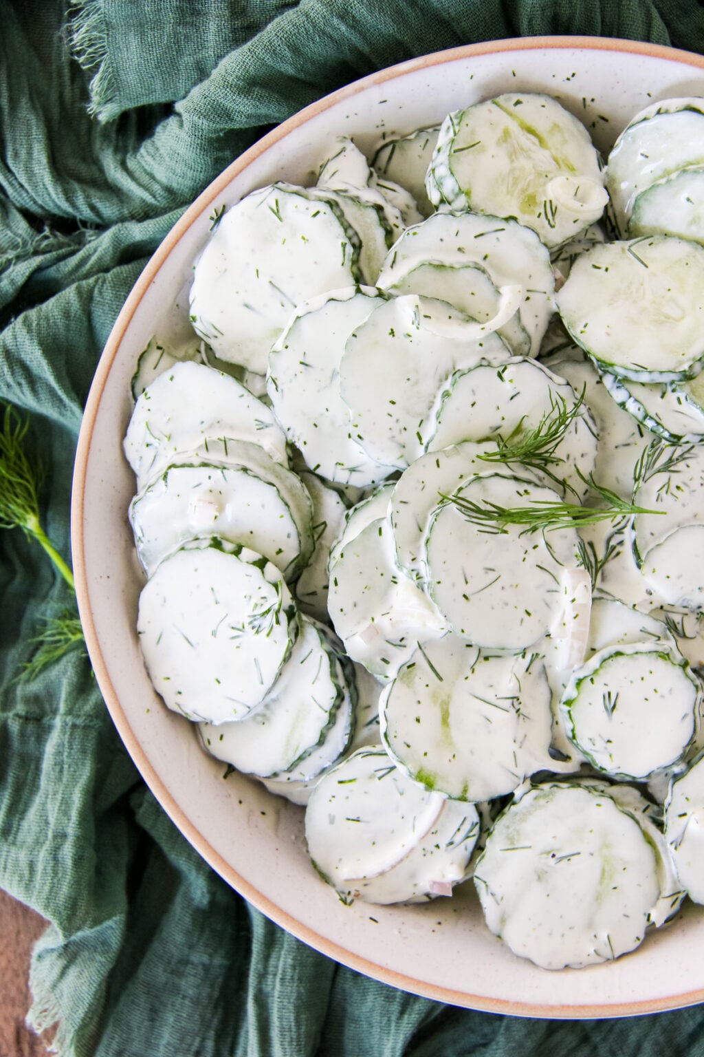 Creamy Cucumber Salad Recipe A Pretty Life In The Suburbs