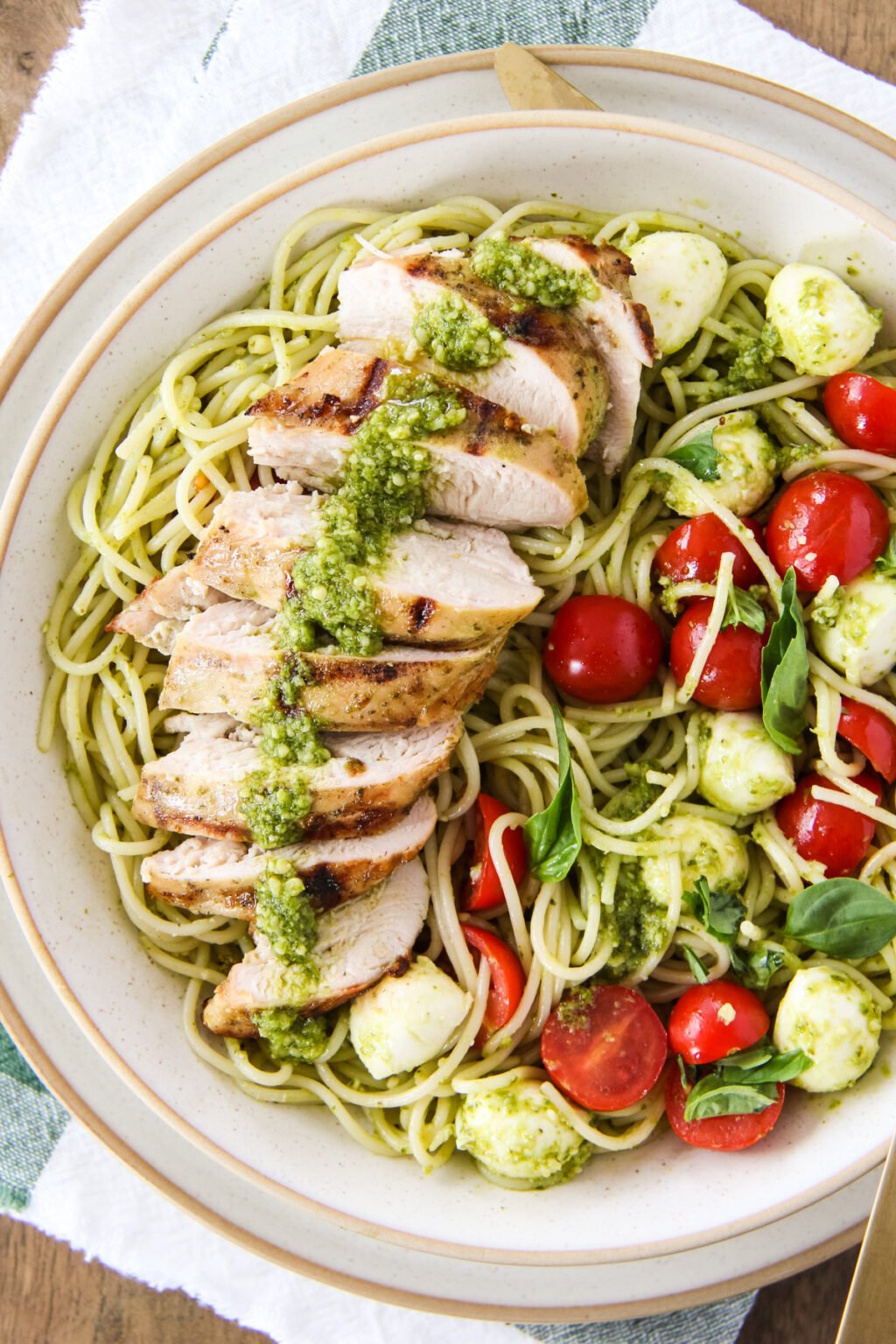Grilled Pesto Chicken with Fresh Tomato Pasta A Pretty Life In The