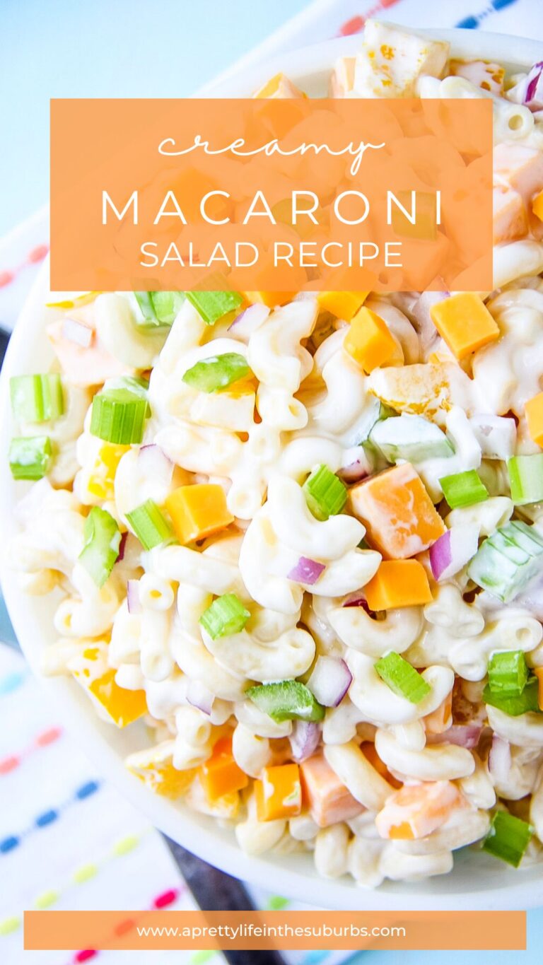 Creamy Cheddar Macaroni Salad - A Pretty Life In The Suburbs