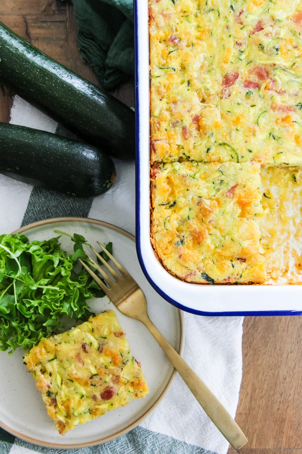 Cheesy Ham Zucchini Bake A Pretty Life In The Suburbs