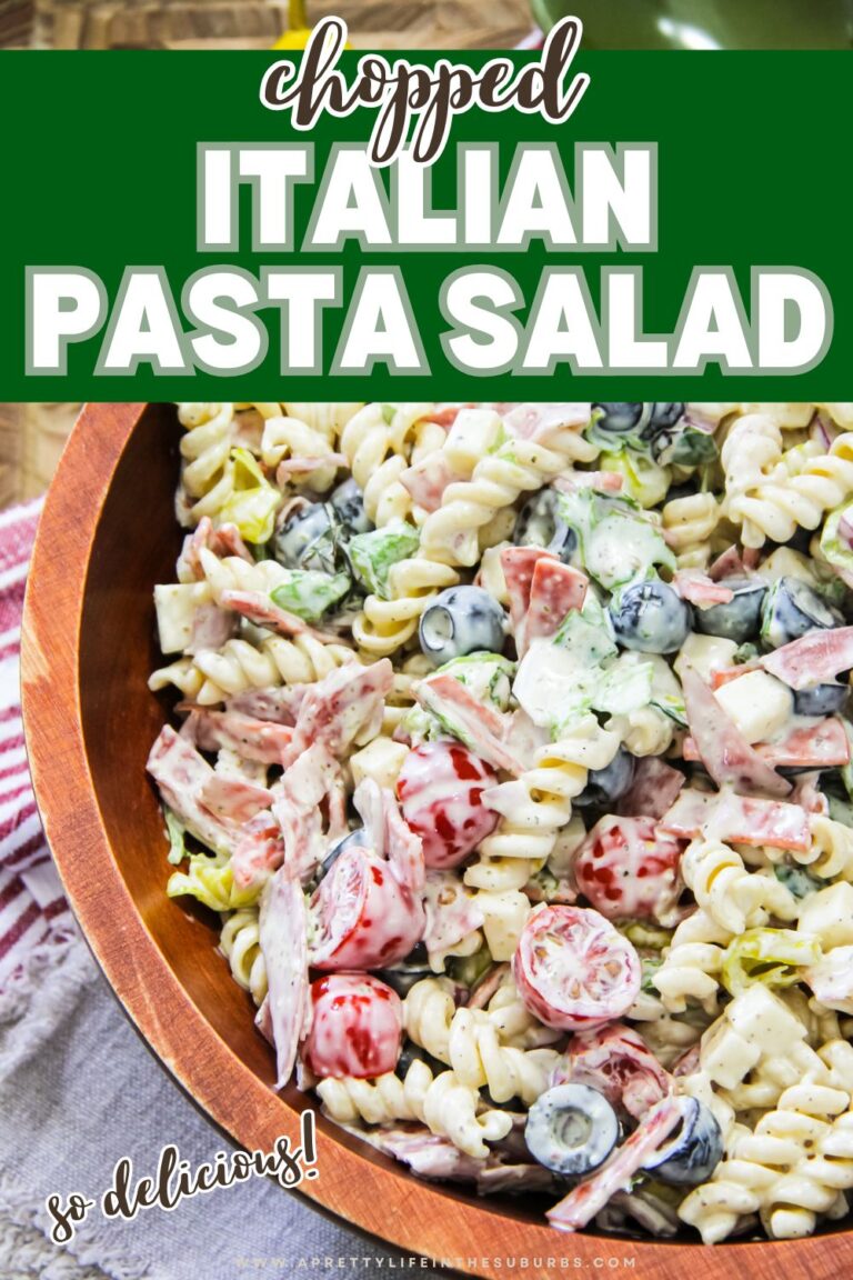 Easy Italian Chopped Pasta Salad Recipe - A Pretty Life In The Suburbs