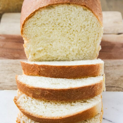 sliced condensed milk bread